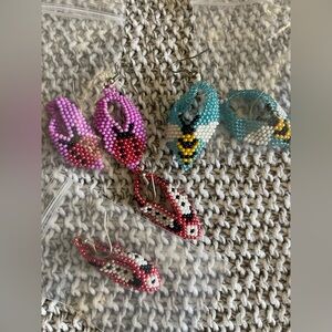 Colorful Beaded Earrings Set